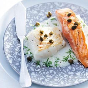 Visduo Zalm/Kabeljauw Royal Haas met huid porties